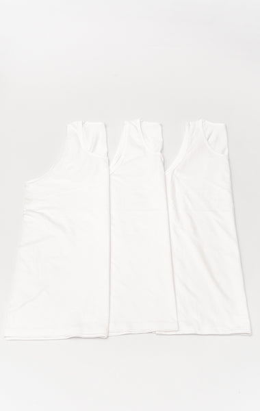 3 PACK-White Tanks