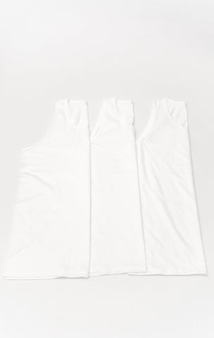 3 PACK-White Tanks