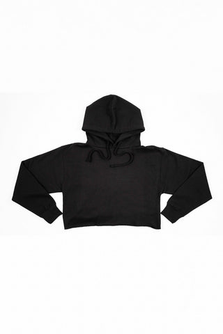 Black Crop Hoodie