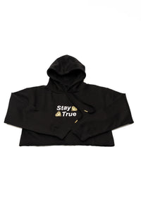 Stay True Crop Hoodie